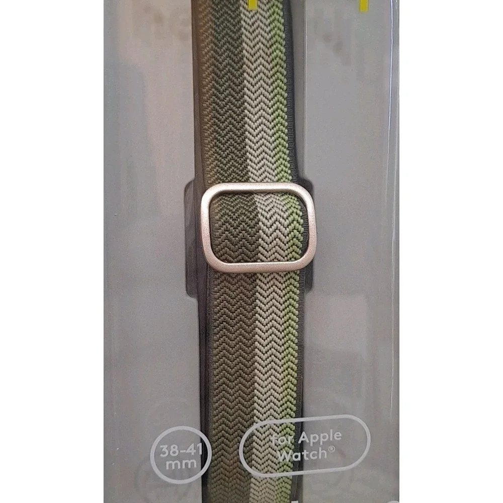 NIB Heyday Watch Band For IPhone Watch Band 38-41mm Stripped Sage Olive Green
